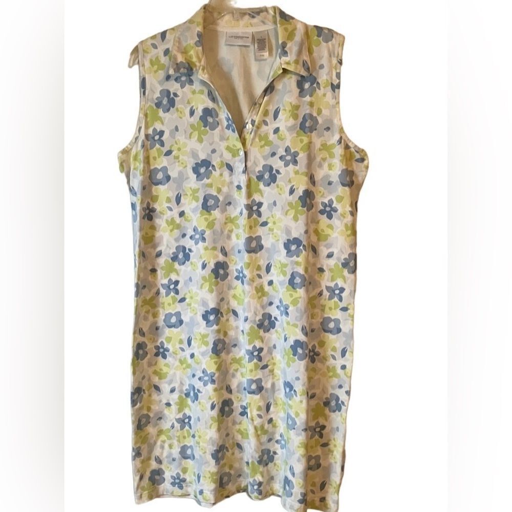 Liz Claiborne Sleeveless Polo Dress L